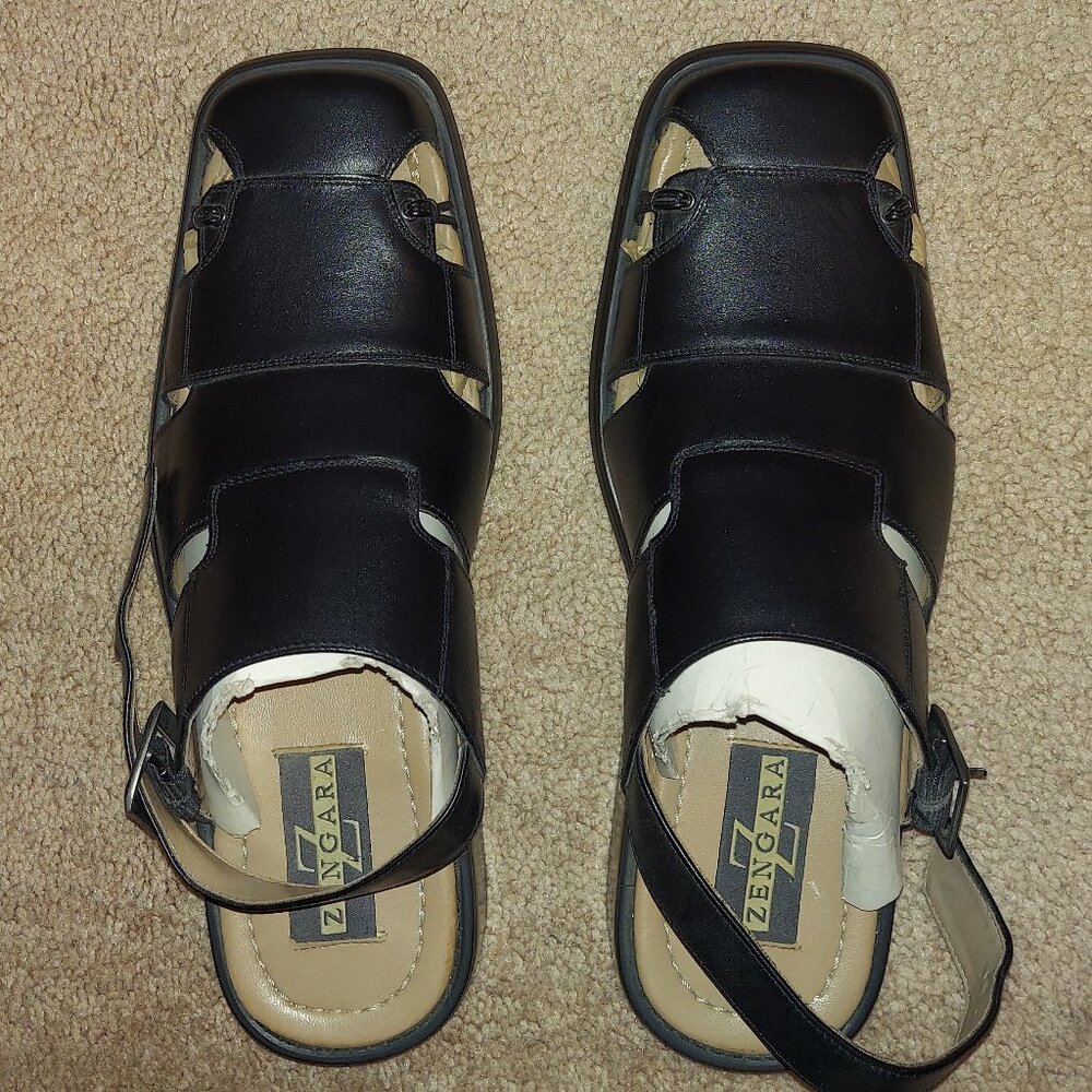 ANTONIO ZENGARA Men's Dress Sandals Leather Size 8 Brand New